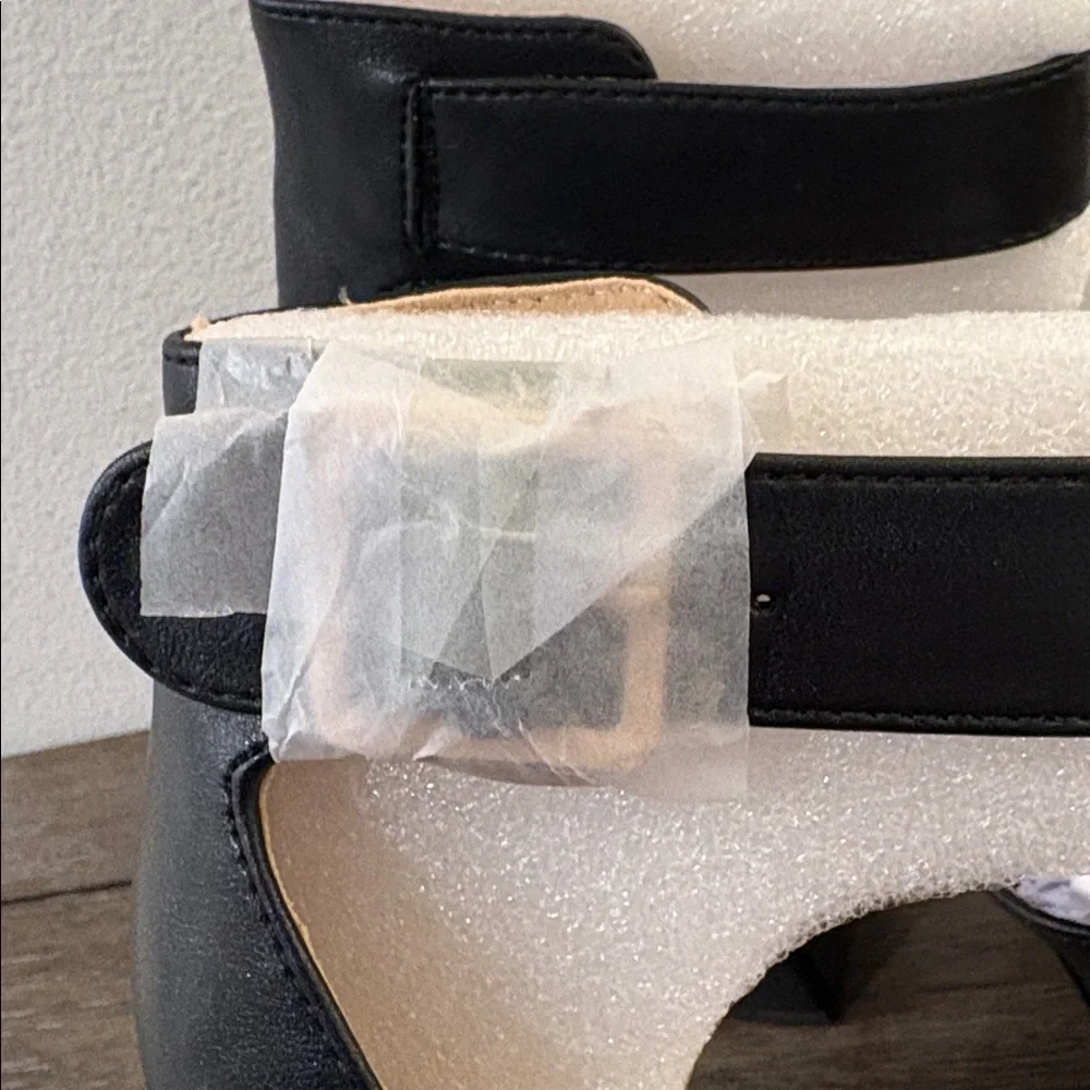 NIB [Lurnyet] Dreamer Black Platform Ankle Strap Platform Chunky Heels Women’s 7 - Picture 10 of 12